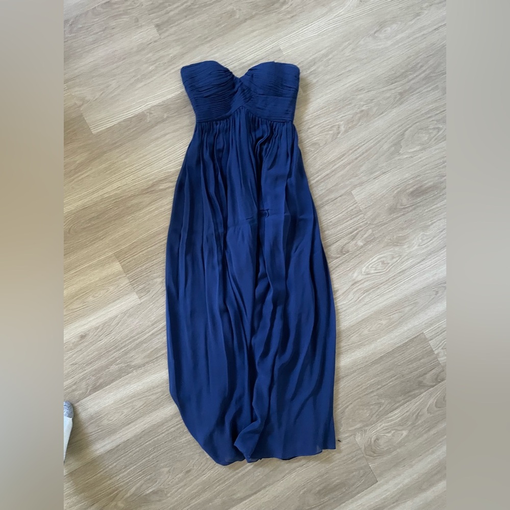 Donna Morgan Blue Strapless Gown for Weddings